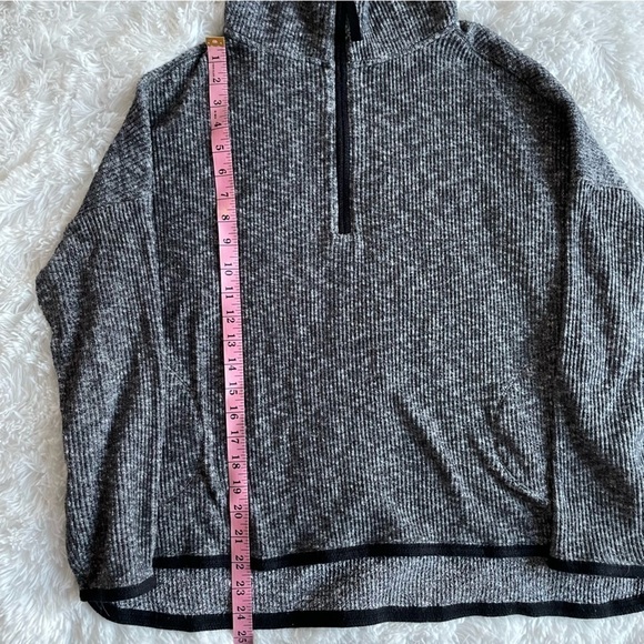 Anthropologie Saturday Sunday Weekender Ribbed 1/4 Zip Sweatshirt - Picture 5 of 9